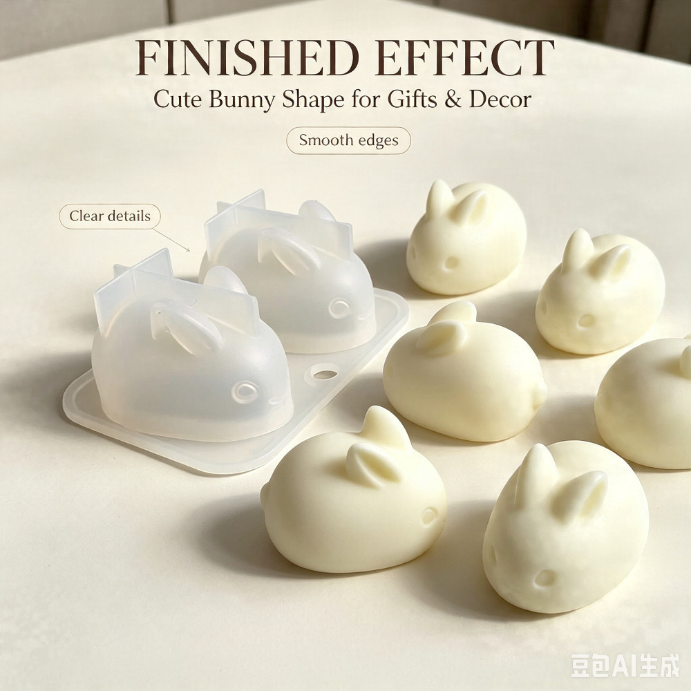 Candle Making Tutorial - Moule en silicone 3D mini lapin