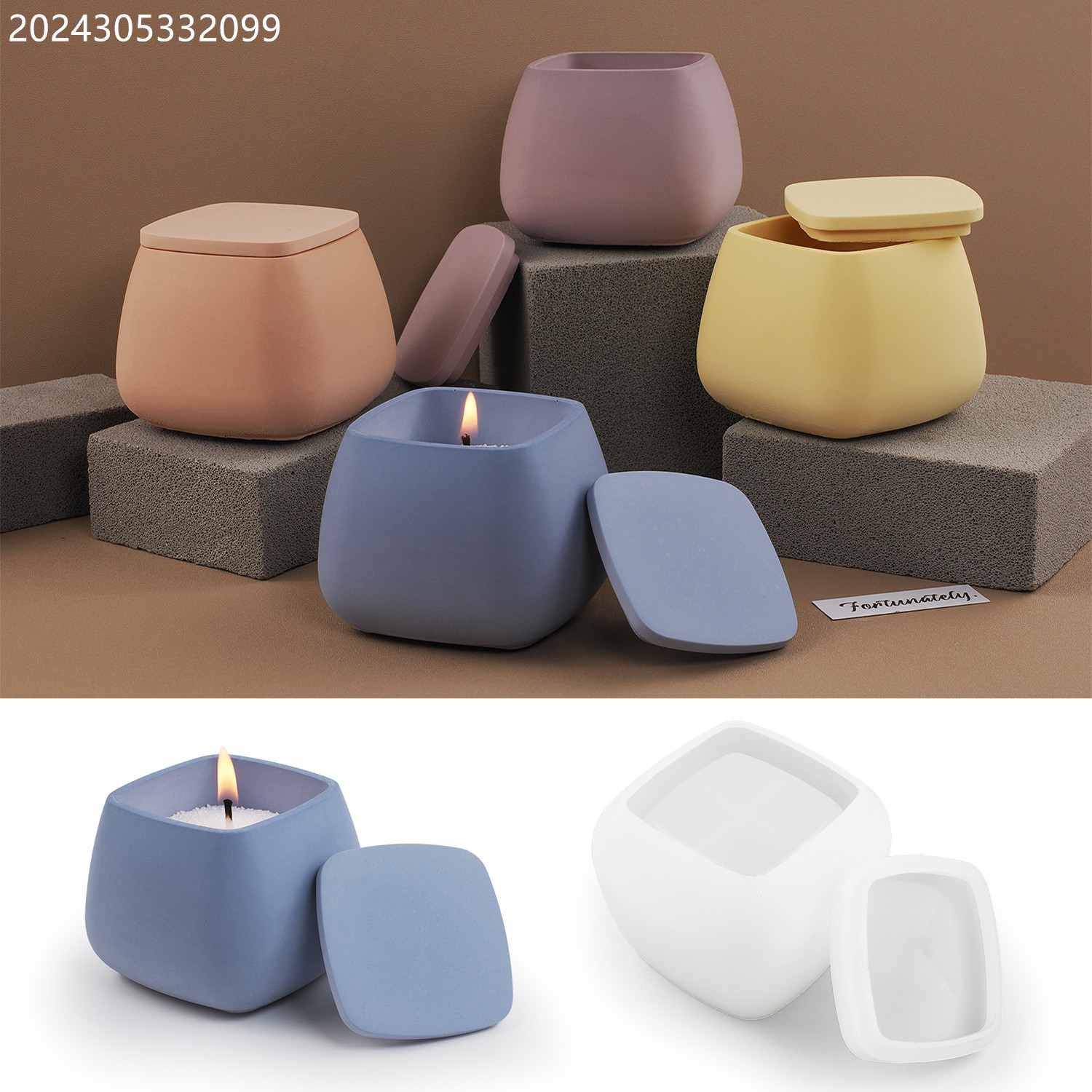 Candle Making Jars With Lids - Moule en silicone DIY pour résine
