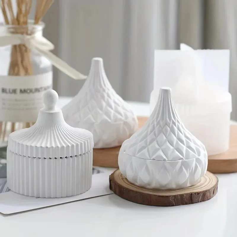 Candle Making Jars With Lids - Moule en silicone pour pot à