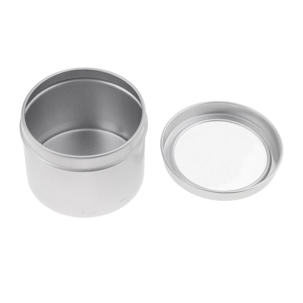 Tin Container Lid - Bocaux cosmétiques vides en aluminium avec