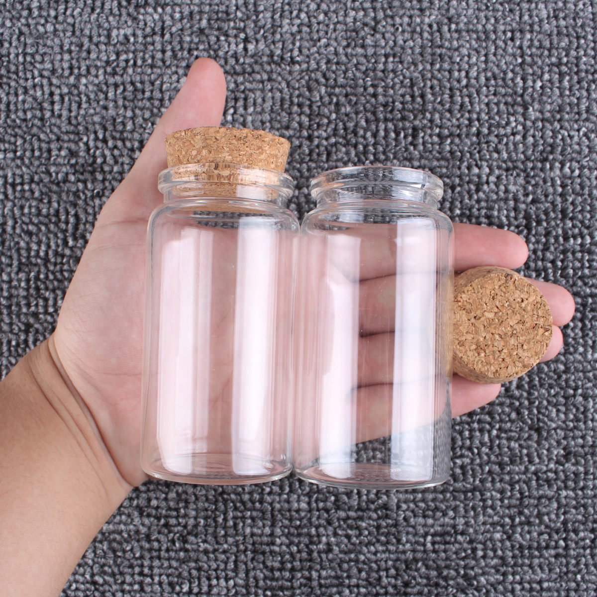 Bouteilles en verre avec liège - Candle Making Jars With Lids avis et prix