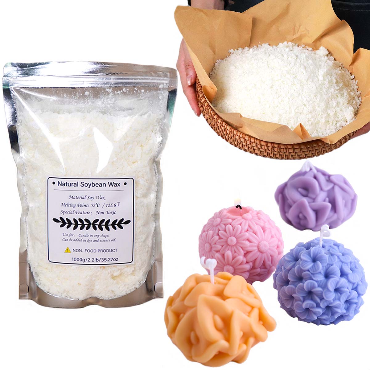 Flocons de cire de soja nature - Candle Making Kits avis et prix