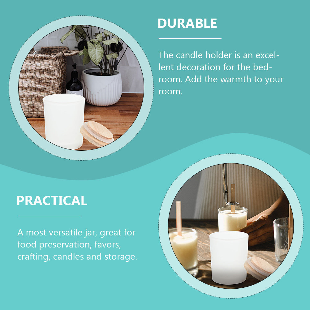 Bocaux en verre vides avec cou - Candle Making Jars With Lids avis et prix