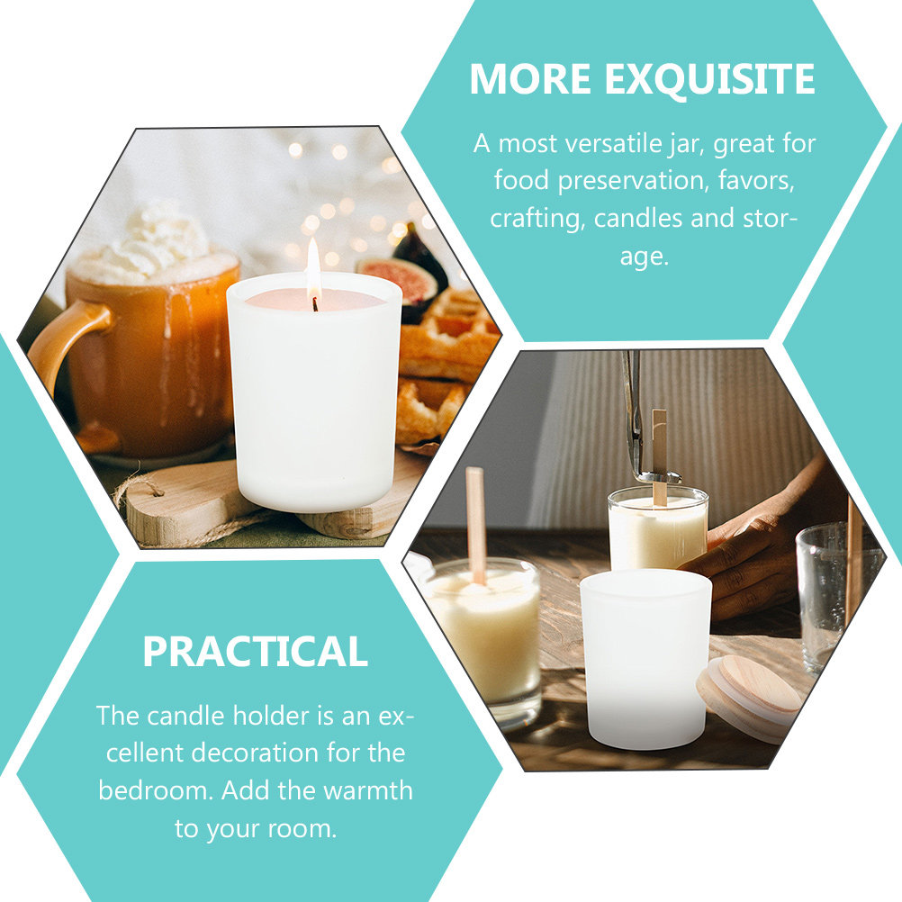 Bocaux en verre vides avec cou - Candle Making Jars With Lids avis et prix