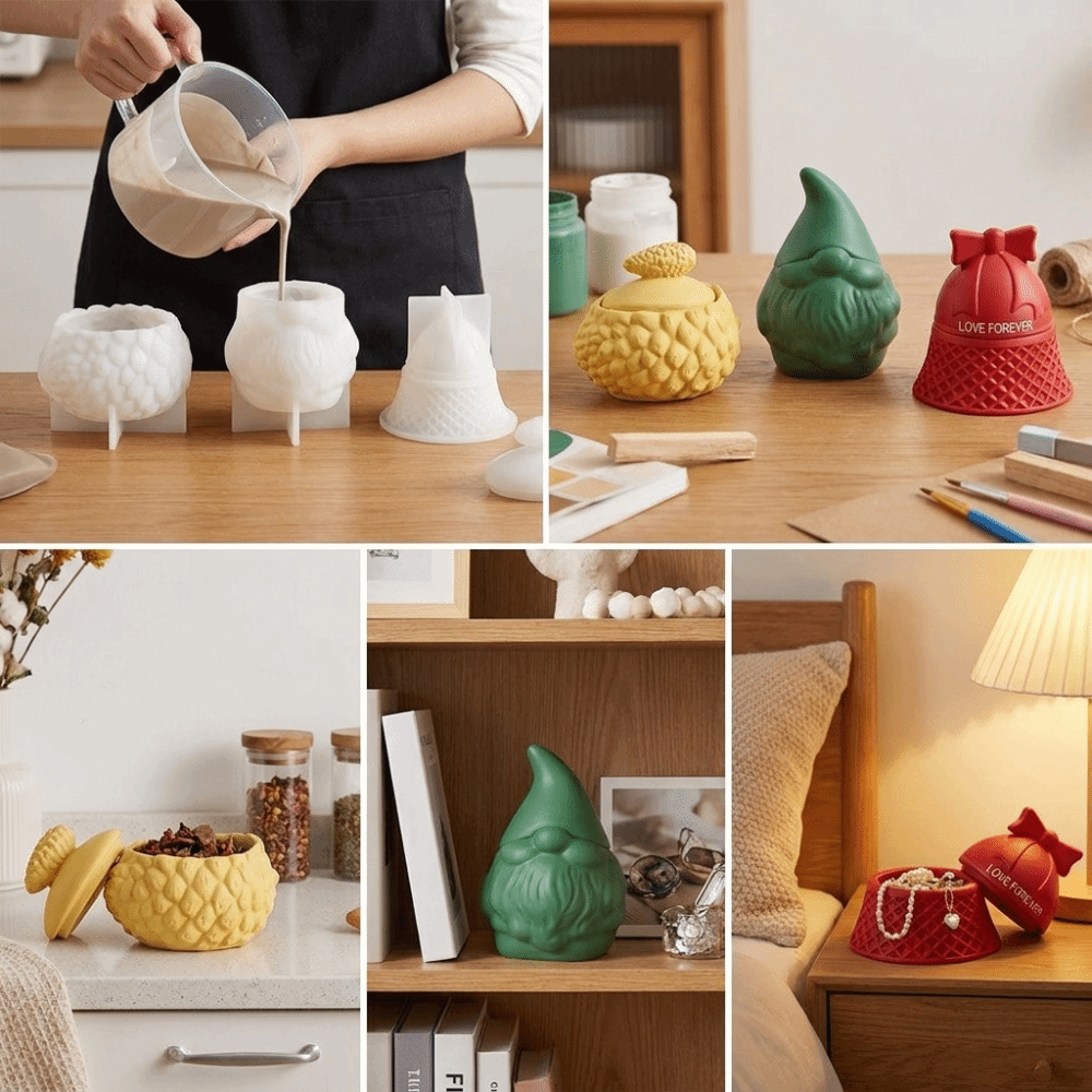 Moule en silicone pour pot de  - Candle Making Jars With Lids avis et prix